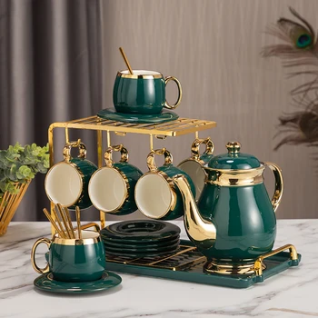 Керамический набор Чайник Бытовая гостиная Термостойкая Чашка для воды, набор для чайника, серия кофейных наборов, наборы